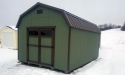 Highwall barn, Pequea Green paint with Burnished Slate trim and roof, and transom doors in Erie, PA