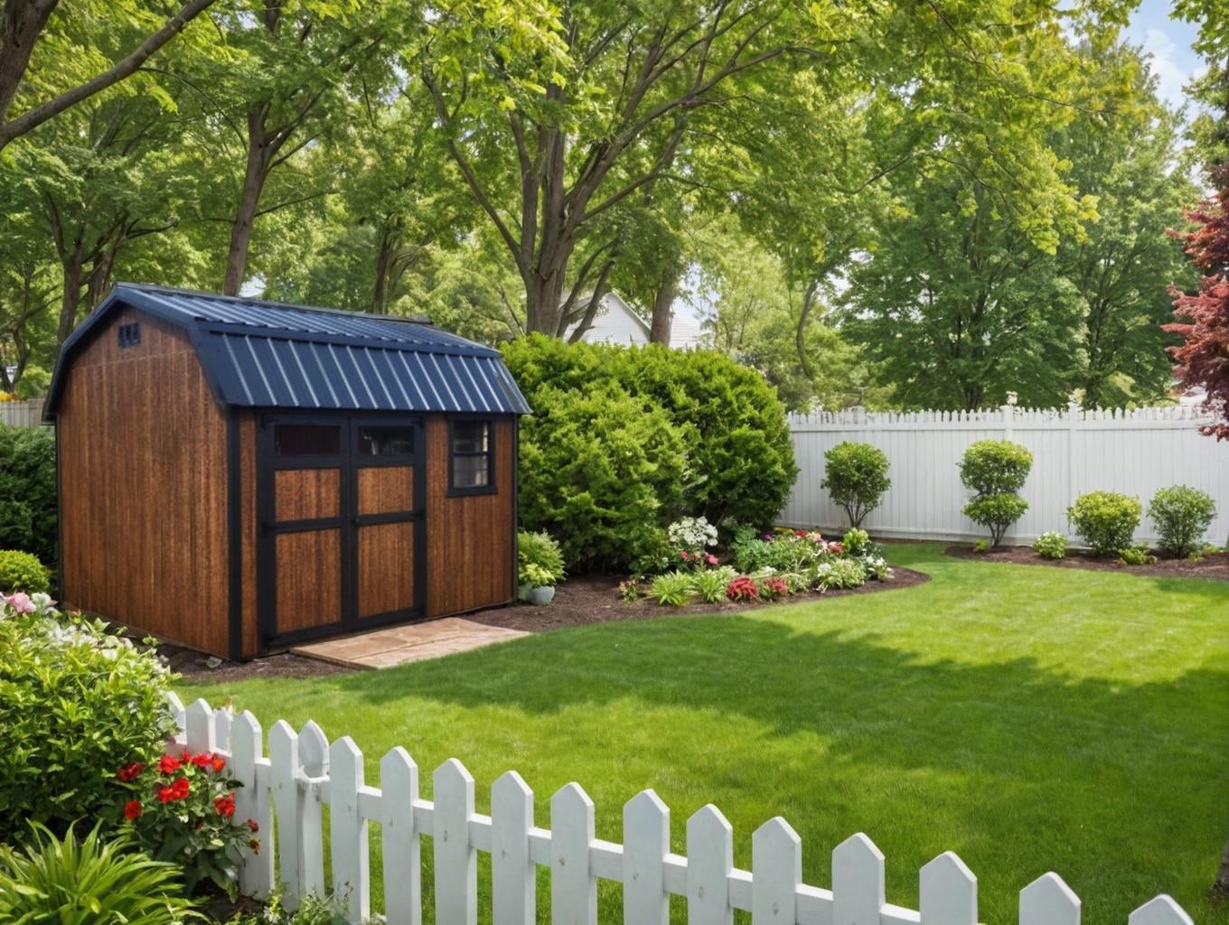wooden storage shed